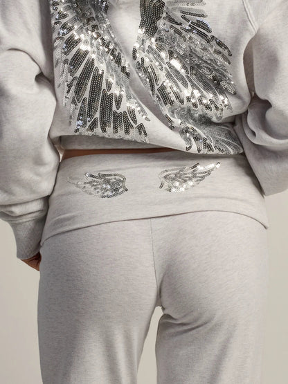 L'Ange : pantalon évasé avec revers Nolanea