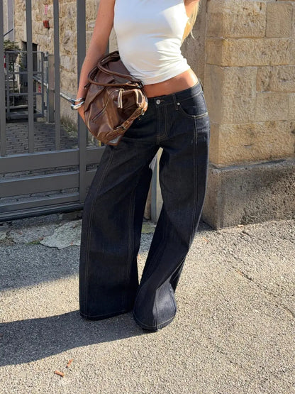 Jean baggy bleu foncé Nolanea