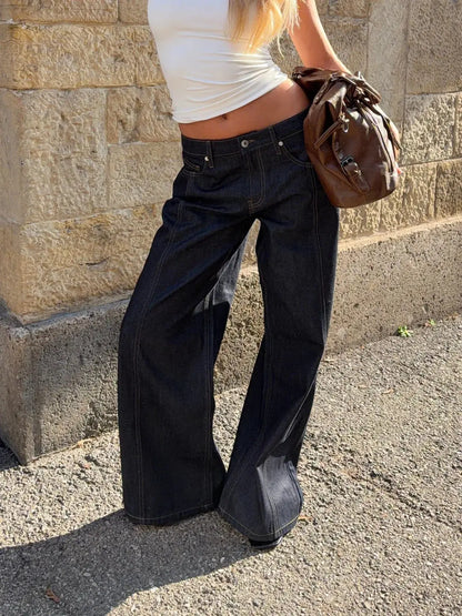 Jean baggy bleu foncé Nolanea